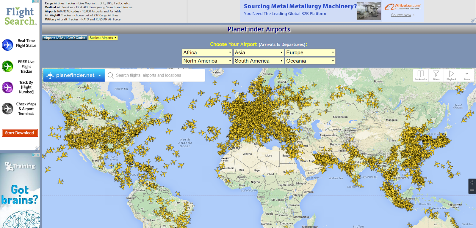 Airlines tracking
