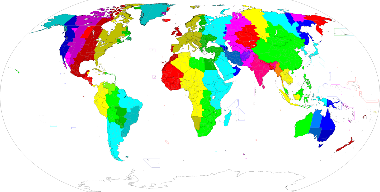 Time Zones Map